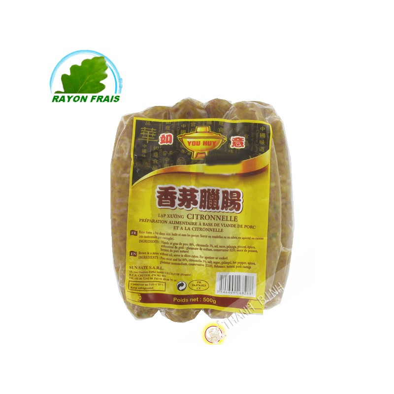 Saucisse citronnelle You Huy 500g