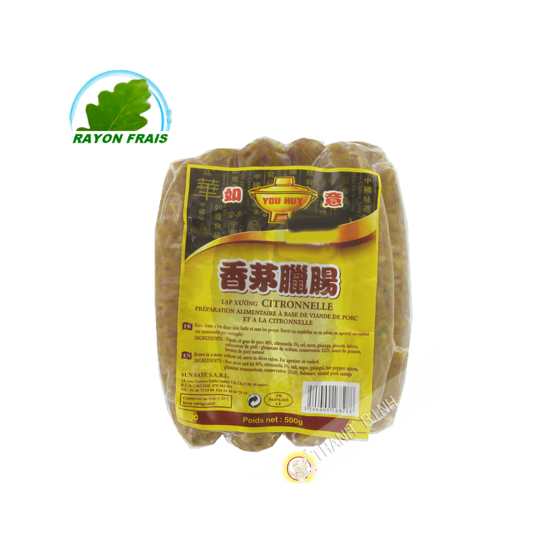 Sausage lemongrass YOU HUY 500g France