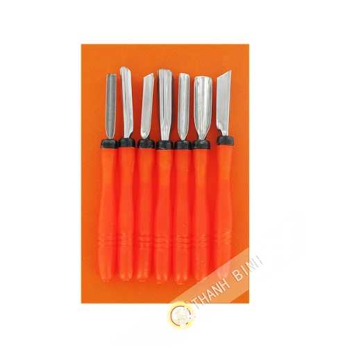 Ustensile Kit de 7 outils pour décor fruits 14,5cm Vietnam