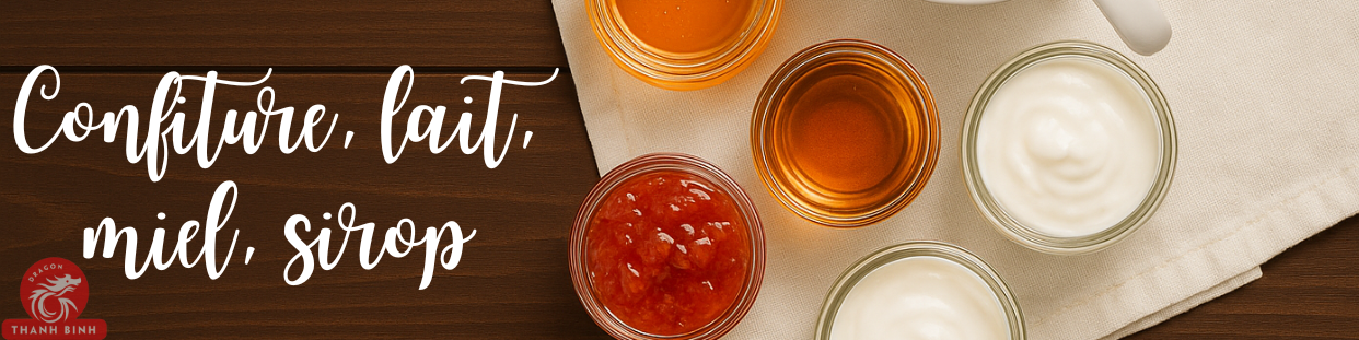 Jam, honey, Asian milk, exotic
